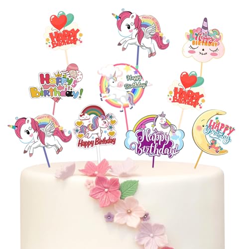 Fiyuer 10 Stück Einhorn Tortendeko, Einhorn Deko Kindergeburtstag, Tortendeko Geburtstag Mädchen Cake Topper, Einhorn Deko für Kinder Mädchen Junge Geburtstag Jubiläen Party Fiyuer 10 Stück Einhorn Tortendeko, Einhorn Deko Kindergeburtstag, Tortendeko Geburtstag Mädchen Cake Topper, Einhorn Deko für Kinder Mädchen Junge Geburtstag Jubiläen Party von Fiyuer
