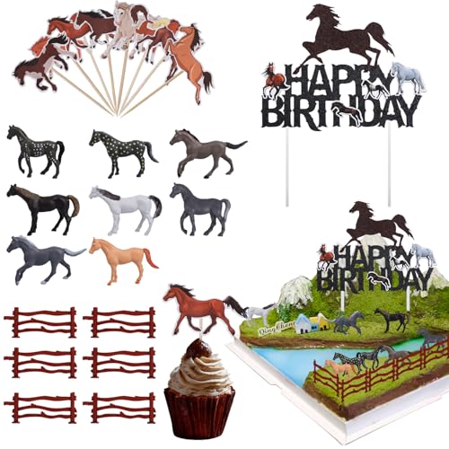 Fizdoqg 23 Stück Pferde Geburtstagsdeko Pferde Tortendeko Realistische Pferde Kuchen Deko Cupcake Toppers für Geburtstag Thema Party, Muffin Deko Fizdoqg 23 Stück Pferde Geburtstagsdeko Pferde Tortendeko Realistische Pferde Kuchen Deko Cupcake Toppers für Geburtstag Thema Party, Muffin Deko von Fizdoqg