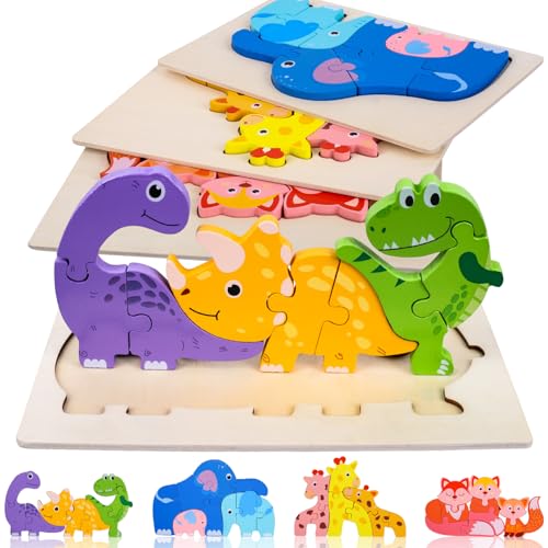 Fizdoqg 4er-Pack Holzpuzzle für Kleinkinder ab 1 2 3 Jahren Montessori Holzpuzzle Kinder, Steckpuzzle Holz Puzzle für Jungen Mädchen Lernspielzeug Pädagogisches Geschenk Fizdoqg 4er-Pack Holzpuzzle für Kleinkinder ab 1 2 3 Jahren Montessori Holzpuzzle Kinder, Steckpuzzle Holz Puzzle für Jungen Mädchen Lernspielzeug Pädagogisches Geschenk von Fizdoqg