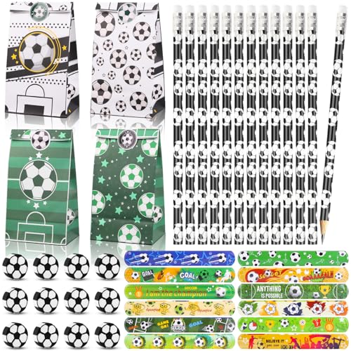 Fizdoqg Fussball Mitgebsel Jungen Set 48 Stück Fußball Mitgebsel Kindergeburtstag 12 Fußball Bleistift + 12 Fussball Radiergummi + 12 Papiertüten + 12 Schnapparmband für Fussball Party Mitgebsel Fizdoqg Fussball Mitgebsel Jungen Set 48 Stück Fußball Mitgebsel Kindergeburtstag 12 Fußball Bleistift + 12 Fussball Radiergummi + 12 Papiertüten + 12 Schnapparmband für Fussball Party Mitgebsel von Fizdoqg