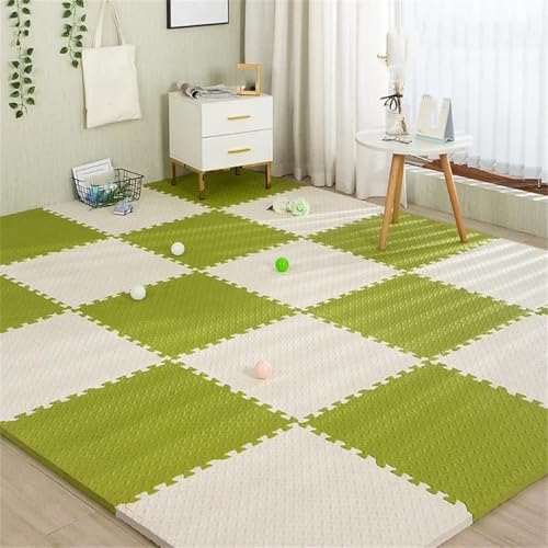 30 x 30 x 1 cm Baby-Spielmatte aus Schaumstoff, Kindermatte, Schlafzimmer-Schutzmatte, Bodenfliesen, Matte 013, 16 Stück mit 16 Kanten von Fjnbbiot