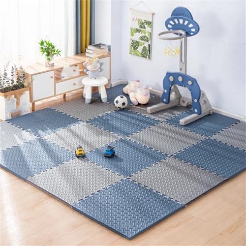 Fjnbbiot 4–20 Stück Schaumstoff-Babyspielmatte für Kinder, ineinandergreifende Übungen, rutschfester Teppich, 30 x 1 cm, Grau, 9 Blau, 16 Stück Fjnbbiot 4–20 Stück Schaumstoff-Babyspielmatte für Kinder, ineinandergreifende Übungen, rutschfester Teppich, 30 x 1 cm, Grau, 9 Blau, 16 Stück von Fjnbbiot