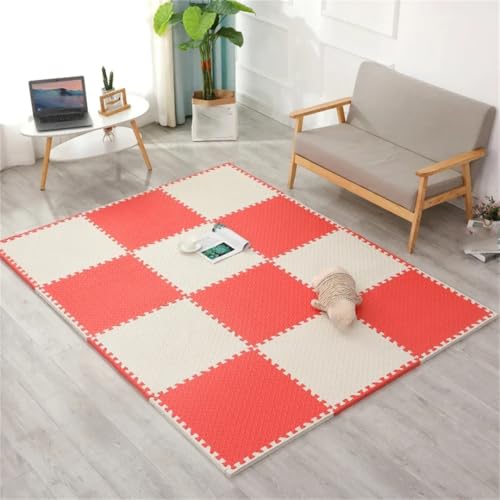 Fjnbbiot 4–20 Stück Schaumstoff-Babyspielmatte für Kinder, ineinandergreifende Übungen, rutschfester Teppich, 30 x 1 cm, Weiß / Rot, 4 Stück Fjnbbiot 4–20 Stück Schaumstoff-Babyspielmatte für Kinder, ineinandergreifende Übungen, rutschfester Teppich, 30 x 1 cm, Weiß / Rot, 4 Stück von Fjnbbiot
