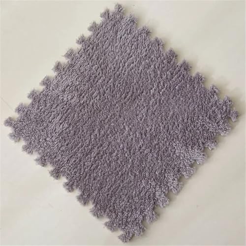 Fjnbbiot 6–20 Stück Baby-Puzzle-Matte, Plüsch-Gästeteppich, pädagogisch, warm, Spielmatte, grau9, 20 Stück von Fjnbbiot