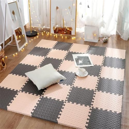 Fjnbbiot Baby Play Ineinandergreifende Weichschaum-Bodenmatten, Kinderspielbereich, Bodenübung, rutschfeste Matte, Braun, Grau, Kaffee, 16 Stück, 1 cm Fjnbbiot Baby Play Ineinandergreifende Weichschaum-Bodenmatten, Kinderspielbereich, Bodenübung, rutschfeste Matte, Braun, Grau, Kaffee, 16 Stück, 1 cm von Fjnbbiot