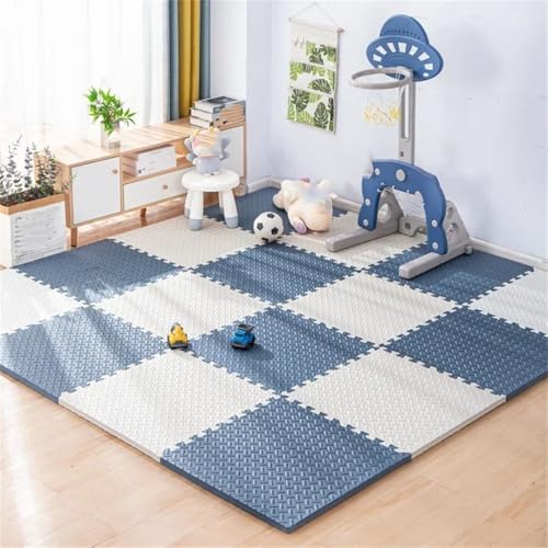 Fjnbbiot Baby Play Ineinandergreifende Weichschaum-Bodenmatten, Kinderspielbereich, Bodenübung, rutschfeste Matte, Marineblau - Weiß, 16 Stück - 1 cm Fjnbbiot Baby Play Ineinandergreifende Weichschaum-Bodenmatten, Kinderspielbereich, Bodenübung, rutschfeste Matte, Marineblau - Weiß, 16 Stück - 1 cm von Fjnbbiot