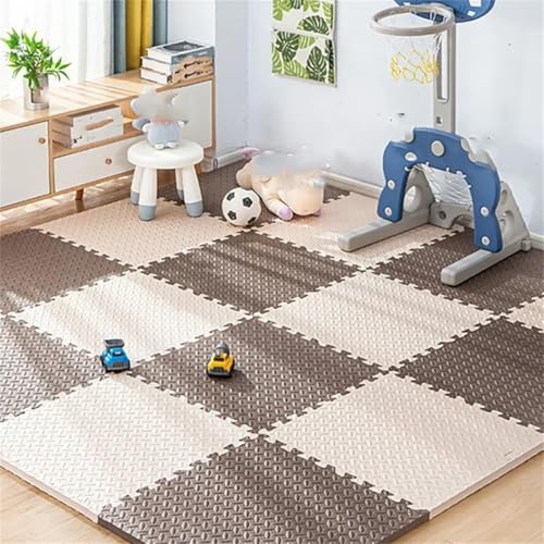 Fjnbbiot Baby Play Ineinandergreifende Weichschaum-Bodenmatten, Kinderspielbereich, Bodenübung, rutschfeste Matte, Weiß / Braun, 16 Stück - 1 cm Fjnbbiot Baby Play Ineinandergreifende Weichschaum-Bodenmatten, Kinderspielbereich, Bodenübung, rutschfeste Matte, Weiß / Braun, 16 Stück - 1 cm von Fjnbbiot
