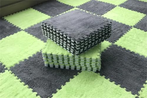 Fjnbbiot Baby-Spielmatte, 30 x 30 cm, Schaumstoff-Puzzle-Boden, Babydecke, Spielmatte, grau 9-EN8, 10 Stück von Fjnbbiot