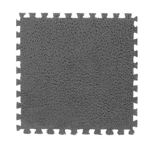 Fjnbbiot Kinderzimmer-Aktivitätsmatte, stoßfest, Plüschschaum-Bodenmatte, weich, rutschfest, Krabbelteppich, grau, 9 - J, 1 cm, 20 Stück von Fjnbbiot