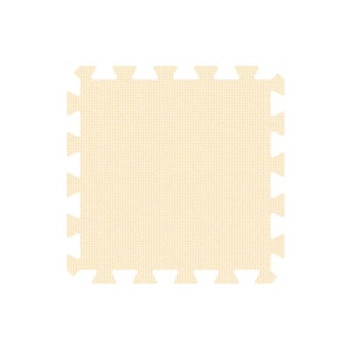 Fjnbbiot Schaumstoff-Spiel-Puzzle-Matte, Nterlocking-Übungsfliesen, Bodenteppich, 29 cm x 0,8 cm, Beige, 12 Stück von Fjnbbiot