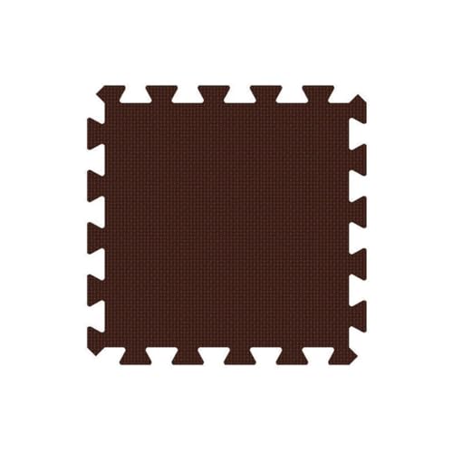 Fjnbbiot Schaumstoff-Spiel-Puzzle-Matte, Nterlocking-Übungsfliesen, Bodenteppich, 29 cm x 0,8 cm, Kaffee, 12 Stück von Fjnbbiot