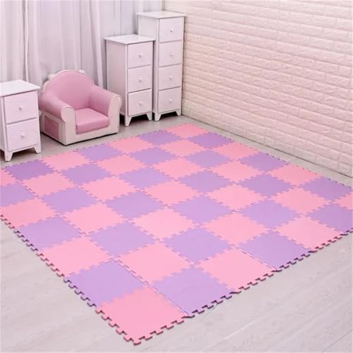 Fjnbbiot Schaumstoff-Spiel-Puzzle-Matte, Nterlocking-Übungsfliesen, Bodenteppich, 29 cm x 0,8 cm, LTGHT Lila, pnnrk, 12 Stück Fjnbbiot Schaumstoff-Spiel-Puzzle-Matte, Nterlocking-Übungsfliesen, Bodenteppich, 29 cm x 0,8 cm, LTGHT Lila, pnnrk, 12 Stück von Fjnbbiot