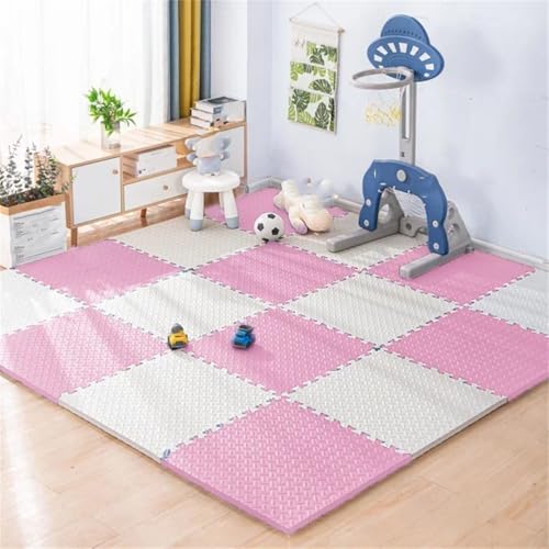 Fjnbbiot Schaumstoffteppich, Bodenmatte, 30 x 30 cm, für Kinder, dick, Puzzle-Matten, Kinderzimmer, Aktivitäten, Weiß, 16 Stück - 1 cm, 8/16 Stück Fjnbbiot Schaumstoffteppich, Bodenmatte, 30 x 30 cm, für Kinder, dick, Puzzle-Matten, Kinderzimmer, Aktivitäten, Weiß, 16 Stück - 1 cm, 8/16 Stück von Fjnbbiot