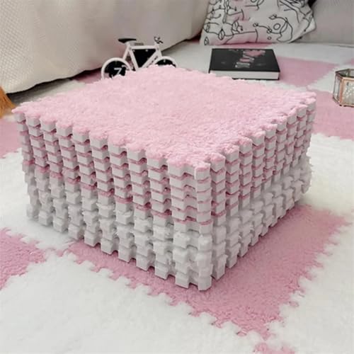 Fjnbbiot Weiche Plüsch-Kindermatte, Schaumstoff-Puzzle-Teppich, warme Kinderspielmatten, ineinandergreifende Teppiche, 30 x 30 x 1 cm, Weiß, pnnrk, 10 Stück Fjnbbiot Weiche Plüsch-Kindermatte, Schaumstoff-Puzzle-Teppich, warme Kinderspielmatten, ineinandergreifende Teppiche, 30 x 30 x 1 cm, Weiß, pnnrk, 10 Stück von Fjnbbiot
