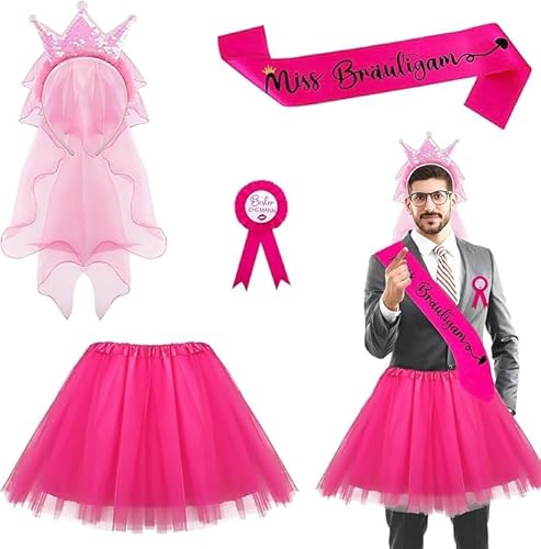 Fjquamitix JGA Männer Kostüm,6 Stück Junggesellenabschied Männer Kostüm,Tütü Herren, JGA Outfit Set, für Party Und Hochzeit Fjquamitix JGA Männer Kostüm,6 Stück Junggesellenabschied Männer Kostüm,Tütü Herren, JGA Outfit Set, für Party Und Hochzeit von Fjquamitix