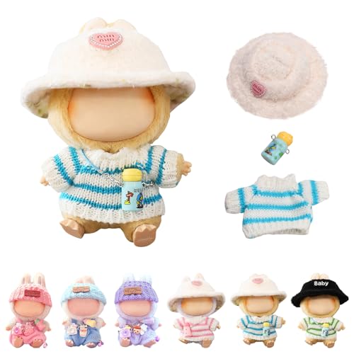 Puppenkleidung für Labubu 17 cm Puppe, stilvolles gehäkeltes süßes Puppenzubehör, kompatibel mit Labubu-Outfit, Geschenke für Mädchen und Jungen Puppenkleidung für Labubu 17 cm Puppe, stilvolles gehäkeltes süßes Puppenzubehör, kompatibel mit Labubu-Outfit, Geschenke für Mädchen und Jungen von Fjquamitix