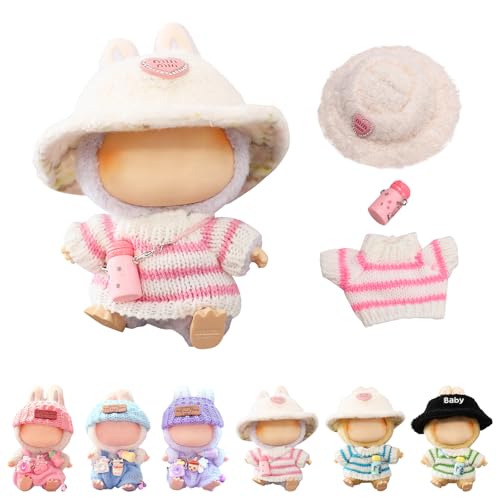Puppenkleidung für Labubu 17 cm Puppe, stilvolles gehäkeltes süßes Puppenzubehör, kompatibel mit Labubu-Outfit, Geschenke für Mädchen und Jungen Puppenkleidung für Labubu 17 cm Puppe, stilvolles gehäkeltes süßes Puppenzubehör, kompatibel mit Labubu-Outfit, Geschenke für Mädchen und Jungen von Fjquamitix