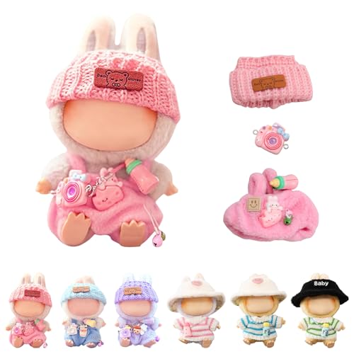 Puppenkleidung für Labubu 17 cm Puppe, stilvolles gehäkeltes süßes Puppenzubehör, kompatibel mit Labubu-Outfit, Geschenke für Mädchen und Jungen Puppenkleidung für Labubu 17 cm Puppe, stilvolles gehäkeltes süßes Puppenzubehör, kompatibel mit Labubu-Outfit, Geschenke für Mädchen und Jungen von Fjquamitix