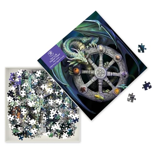 Puzzle - Anne Stokes, Das Jahr des magischen Drachens: Unser faszinierendes, hochwertiges 1.000-teiliges Puzzle (73,5 cm x 51,0 cm) in Stabiler Kartonverpackung von Flame Tree Gift