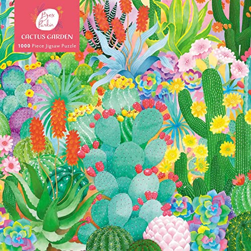 Puzzle - Bex Parkin, Kaktusgarten: Unser faszinierendes, hochwertiges 1.000-teiliges Puzzle (73,5 cm x 51,0 cm) in Stabiler Kartonverpackung von Flame Tree Gift