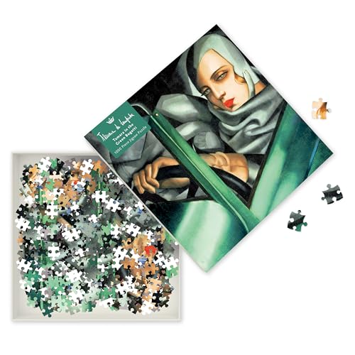 Puzzle - Tamara de Lempicka, Tamara im grünen Bugatti: Unser faszinierendes, hochwertiges 1.000-teiliges Puzzle (73,5 cm x 51,0 cm) in Stabiler Kartonverpackung von Flame Tree Gift