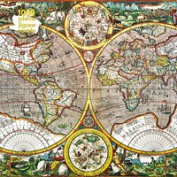 Adult Jigsaw Puzzle Pieter Van Den Keere: Antique Map of the World von Flame Tree Publishing