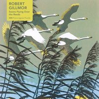 Adult Jigsaw Puzzle Robert Gillmor: Swans Flying Over the Reeds (500 Pieces) von Flame Tree Publishing