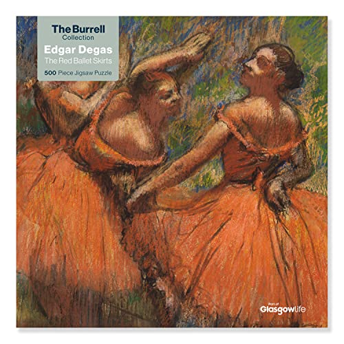 Puzzle – Edgar Degas, Die roten Ballettkleider: Unser faszinierendes, hochwertiges 500-teiliges Puzzle (49 cm x 36 cm) in Stabiler Kartonverpackung von Flame Tree Publishing