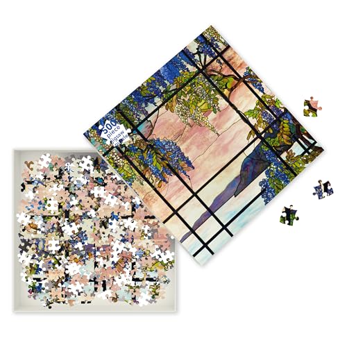 Puzzle - Louis Comfort Tiffany: EIN Ausblick auf die Oyster Bay: Unser faszinierendes, hochwertiges 500-teiliges Puzzle (49 cm x 36 cm) in Stabiler Kartonverpackung von Flame Tree Publishing