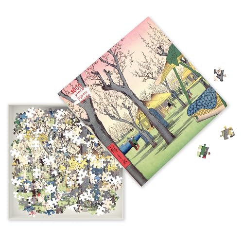 Puzzle - Utagawa Hiroshige, Pflaumengarten: Unser faszinierendes, hochwertiges 1.000-teiliges Puzzle (73,5 cm x 51,0 cm) in Stabiler Kartonverpackung von Flame Tree Gift