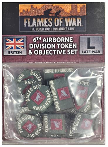 Flames of War Battlefront Late War British 6th Airborne Division Token&Objective Set (BB907) von Flames of War