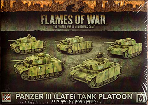 Flames of War Deutsche Armee Fahrzeuge Panzer III (Late) Tank Platoon (Plastic) von Flames of War