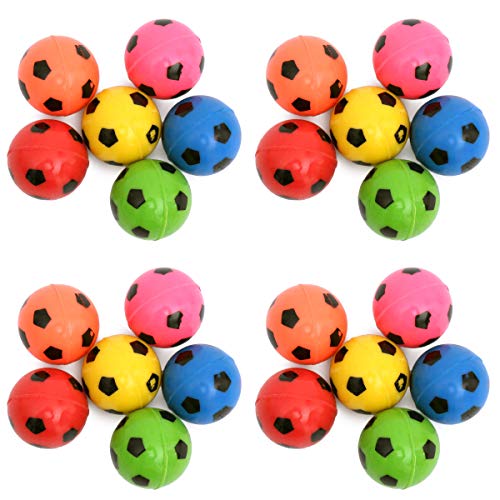 24 Stück Flummis - Fußball Flummi Set als Mitgebsel für Kindergeburtstag - Hüpfball Springball Give Aways - Kleinigkeiten als Mitbringsel - Pinata-Füllung (24 Stück) von Flanacom