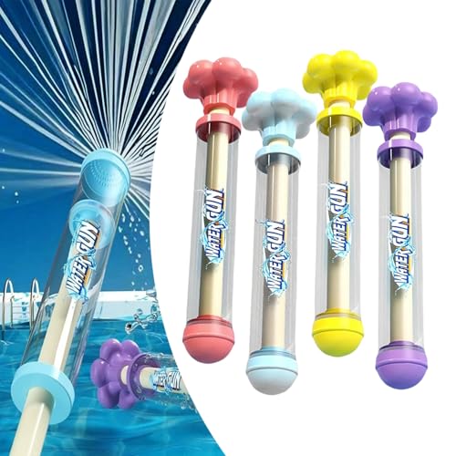4 Stück Feuerwerk Wasserpistole, Romantisches Feuerwerk Wasserspritzpistole Spielzeug, Kreative Auszieh Spritzpistolen Pool Spielzeug, Feuerwerk Wasserpistole für Pool, Strand, Party (A) von Flanliy