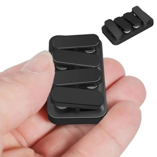 Fidget Toys Slider, 4 Tasten Metall Fidget Slider, EDC Fidget Clicker, Fidget Toys Erwachsene, Magnetisches Fidget Toy Metall Slider Stress- und Angstabbau (Schwarz) von Flanliy