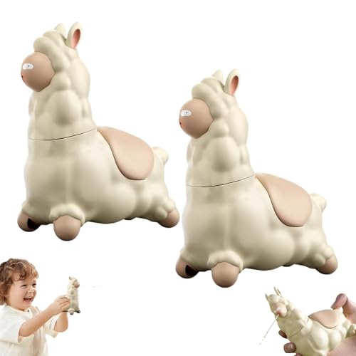 Lama Wasserpistole Kinder, Mini Wasserpistole Lama mit Rotierender Kopf, Süße Wasserspritzpistole in Alpaka Form, Sommer Wasserspielzeug Wasserpistole Klein für Kinder und Erwachsene (x 2) von Flanliy