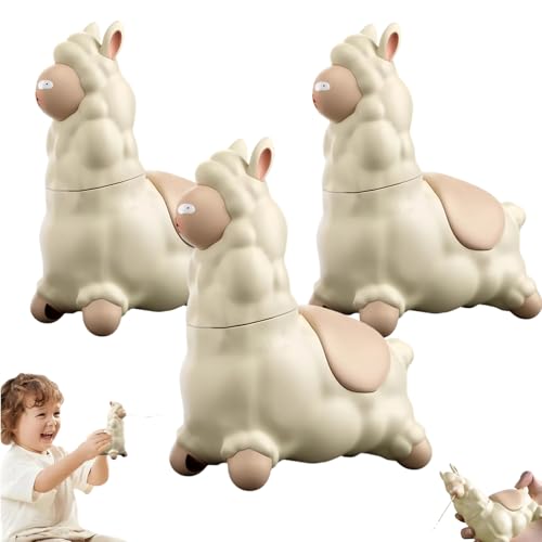Lama Wasserpistole Kinder, Mini Wasserpistole Lama mit Rotierender Kopf, Süße Wasserspritzpistole in Alpaka Form, Sommer Wasserspielzeug Wasserpistole Klein für Kinder und Erwachsene (x 3) von Flanliy