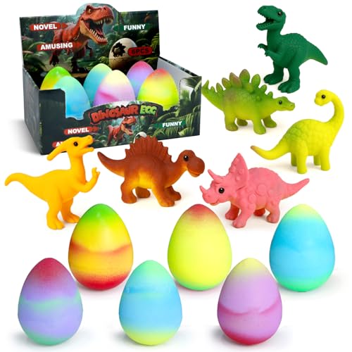 Flavery Dinosaurier Überraschungseier Set, 6 Stück, Bunte Eier mit Spielzeugfiguren, Jurassische Sammlung Flavery Dinosaurier Überraschungseier Set, 6 Stück, Bunte Eier mit Spielzeugfiguren, Jurassische Sammlung von Flavery