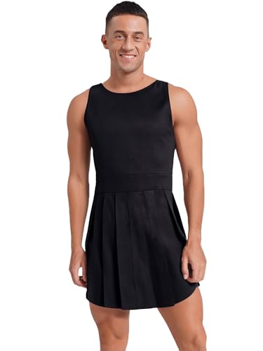 Fldy Herren Kostüm Gladiator Kilt Römer Antike Römische Kämpfer Kostüm Fasching Halloween Mottoparty Outfit von Fldy