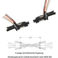 FLEISCHMANN 384438 H0 Elektrisch leitende Kupplung 4 polig, 1 Satz FLEISCHMANN 384438 H0 Elektrisch leitende Kupplung 4 polig, 1 Satz von Fleischmann