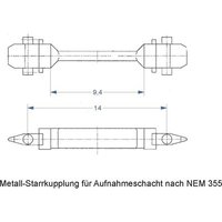 FLEISCHMANN 389005 N KUPPELSTANGE FÜR ICE UND PENDOLI von Fleischmann