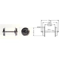 FLEISCHMANN 534003 H0 RADSATZ EINS.ISO. 24 MM FLEISCHMANN 534003 H0 RADSATZ EINS.ISO. 24 MM von Fleischmann