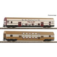 FLEISCHMANN 6260074 N 2-tlg. Set 1: Doppelstockwagen aus DBmue und DBmq 2. Klasse, DR, Ep. IV von Fleischmann
