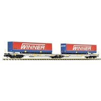 FLEISCHMANN 825031 N Doppeltaschen-Gelenkwagen Bauart Sdggmrs/T2000 "Winner" #1, AAE, Ep. VI FLEISCHMANN 825031 N Doppeltaschen-Gelenkwagen Bauart Sdggmrs/T2000 "Winner" #1, AAE, Ep. VI von Fleischmann