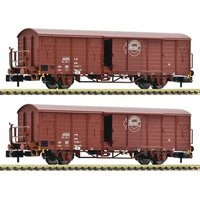 FLEISCHMANN 826214 N 2-tlg. Set: Gedeckte Güterwagen mit Bremserbühne, DR, Ep. IV FLEISCHMANN 826214 N 2-tlg. Set: Gedeckte Güterwagen mit Bremserbühne, DR, Ep. IV von Fleischmann