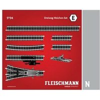 FLEISCHMANN 9194 N Dreiweg-Weichen-Set FLEISCHMANN 9194 N Dreiweg-Weichen-Set von Fleischmann