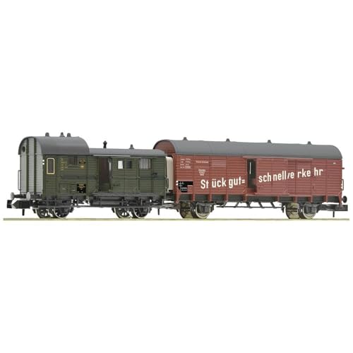 Fleischmann 6660032 N Leig-Wageneinheit 1 der DRG Gedeckter Güterwagen Gelh „Dresden“, Packwagen Pwg Fleischmann 6660032 N Leig-Wageneinheit 1 der DRG Gedeckter Güterwagen Gelh „Dresden“, Packwagen Pwg von Fleischmann