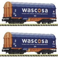 Fleischmann 6660105 N 2er-Set: Schiebeplanenwagen der Wascosa von Fleischmann