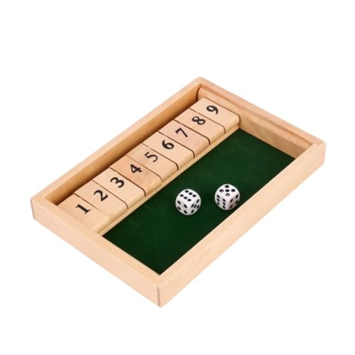 Flero Shut The Box - 1 Spieler - Würfelspiel - Taktik- und Rechenspiel (1-9) - Brettspiel, Lernspielzeug, Bildungsspiel für Kinder und Erwachsene von Flero