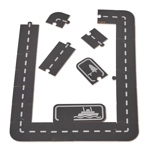 FLEXA Autorennbahn aus Holz – Holzbahn für Kinder – Kreatives Kinderspielzeug und Geschenk ab 2 Jahren FLEXA Autorennbahn aus Holz – Holzbahn für Kinder – Kreatives Kinderspielzeug und Geschenk ab 2 Jahren von Flexa